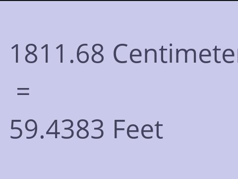 1811.68 CM TO FEET