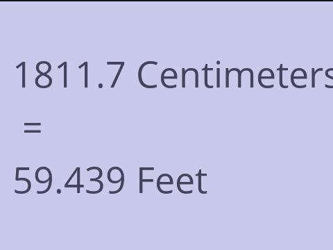 1811.7 CM TO FEET