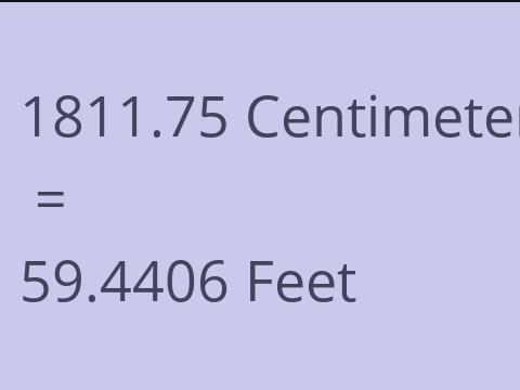 1811.75 CM TO FEET