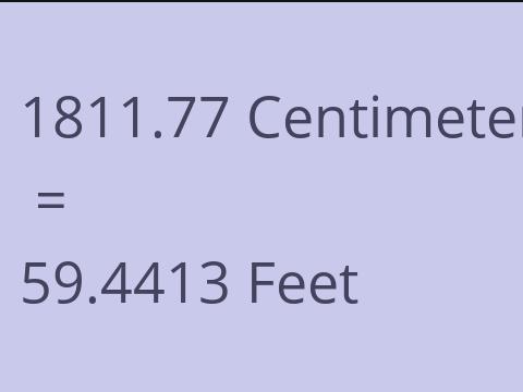 1811.77 CM TO FEET