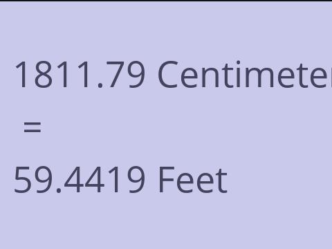 1811.79 CM TO FEET