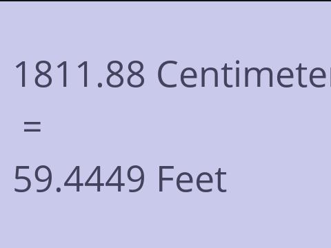 1811.88 CM TO FEET