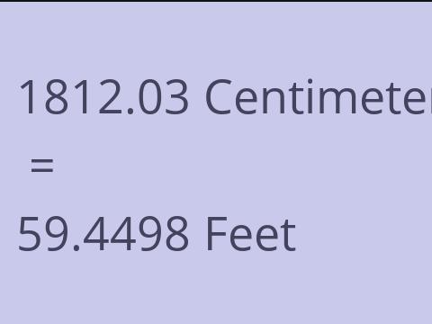 1812.03 CM TO FEET