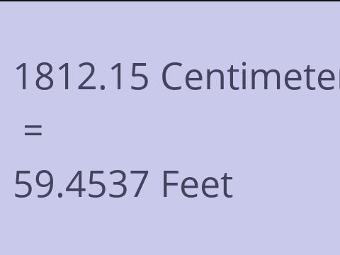 1812.15 CM TO FEET