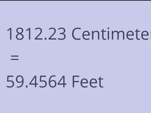 1812.23 CM TO FEET