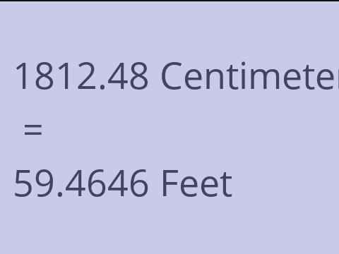 1812.48 CM TO FEET