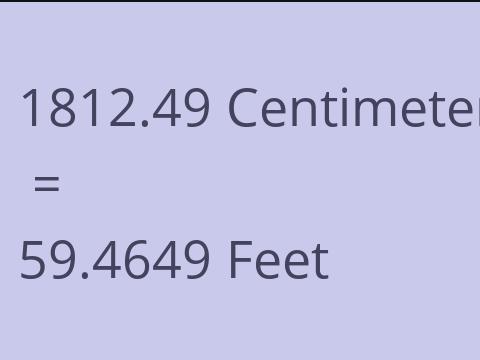 1812.49 CM TO FEET