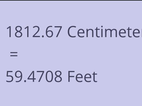 1812.67 CM TO FEET