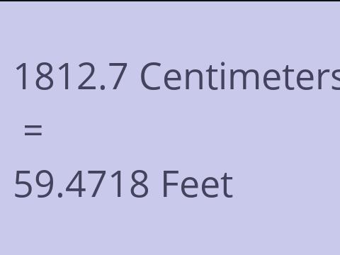 1812.7 CM TO FEET