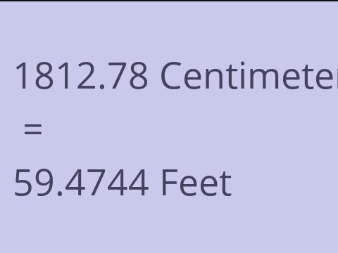 1812.78 CM TO FEET