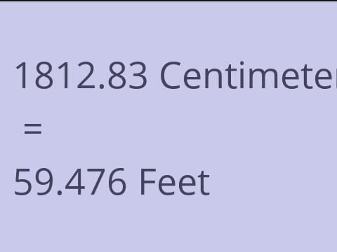 1812.83 CM TO FEET