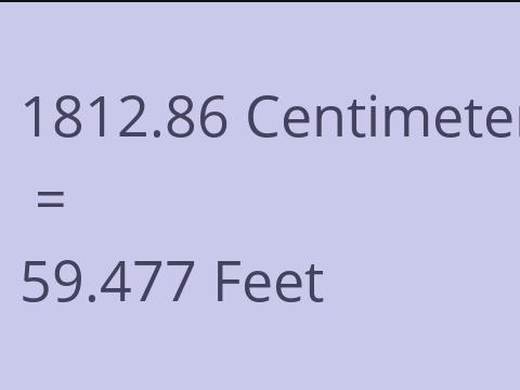 1812.86 CM TO FEET