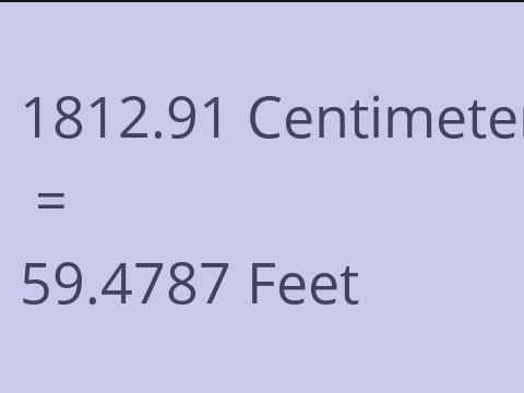 1812.91 CM TO FEET