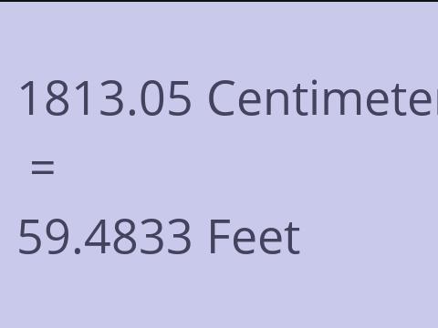 1813.05 CM TO FEET