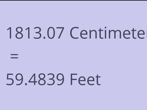 1813.07 CM TO FEET