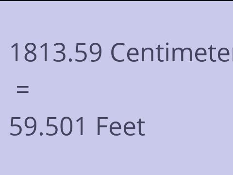 1813.59 CM TO FEET