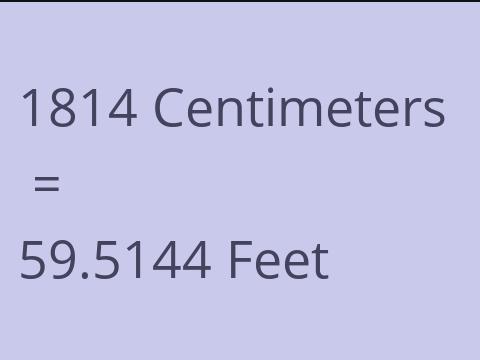 1814 CM TO FEET