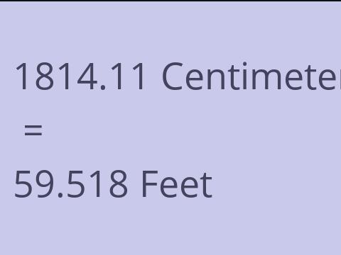 1814.11 CM TO FEET