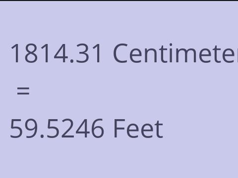 1814.31 CM TO FEET