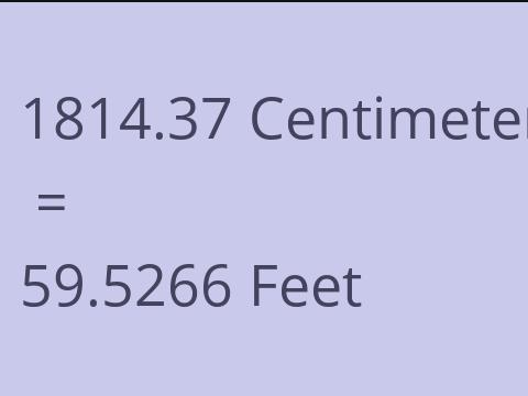 1814.37 CM TO FEET