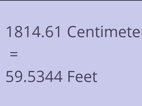 1814.61 CM TO FEET