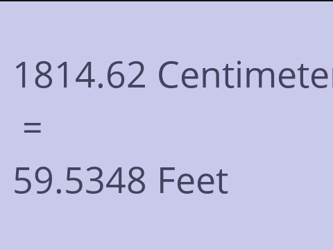 1814.62 CM TO FEET