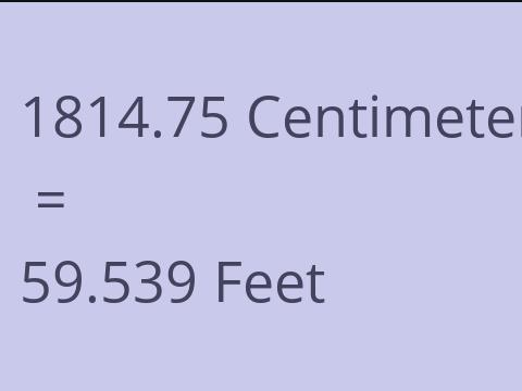 1814.75 CM TO FEET