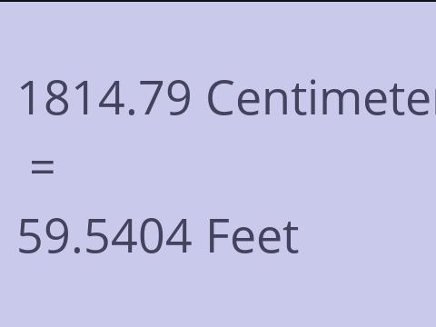 1814.79 CM TO FEET