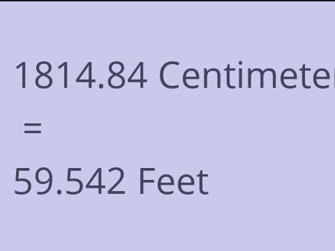 1814.84 CM TO FEET