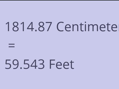 1814.87 CM TO FEET