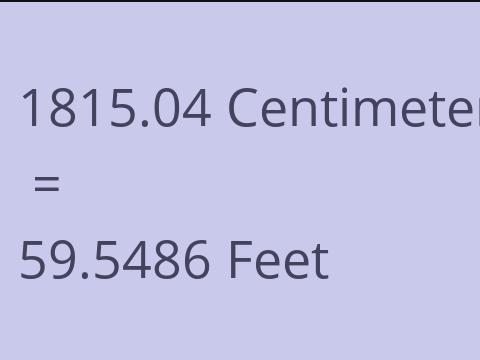 1815.04 CM TO FEET