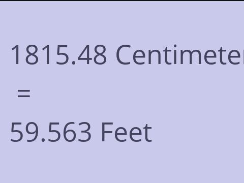 1815.48 CM TO FEET