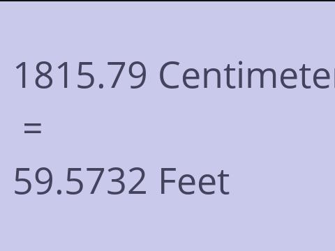 1815.79 CM TO FEET