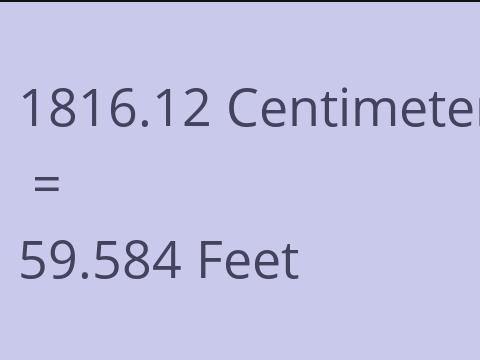 1816.12 CM TO FEET