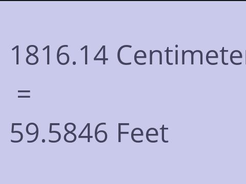 1816.14 CM TO FEET