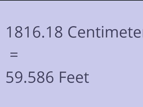 1816.18 CM TO FEET