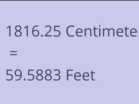 1816.25 CM TO FEET