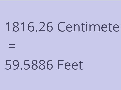 1816.26 CM TO FEET