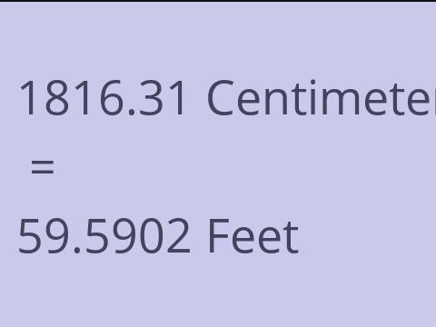 1816.31 CM TO FEET