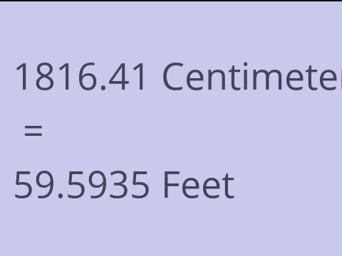 1816.41 CM TO FEET