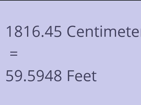 1816.45 CM TO FEET