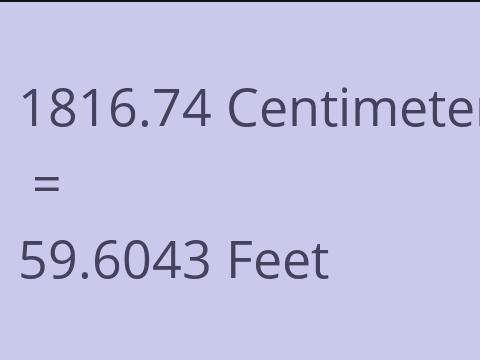 1816.74 CM TO FEET