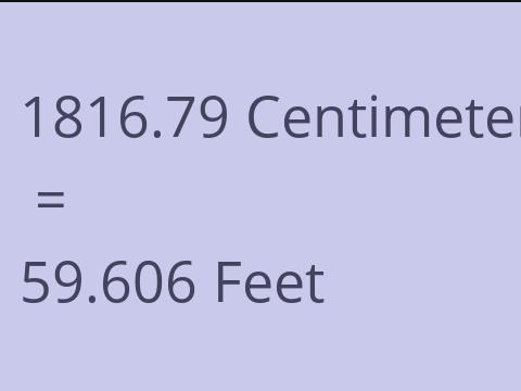 1816.79 CM TO FEET