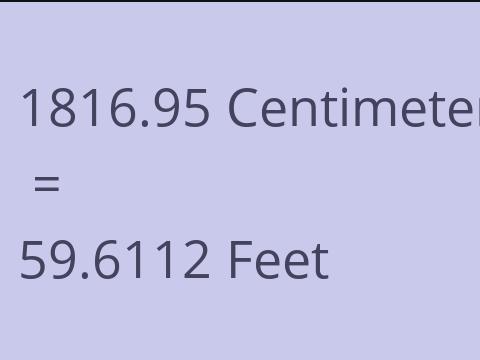 1816.95 CM TO FEET