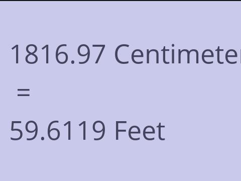 1816.97 CM TO FEET