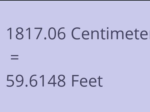 1817.06 CM TO FEET