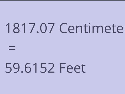 1817.07 CM TO FEET