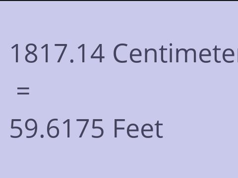 1817.14 CM TO FEET