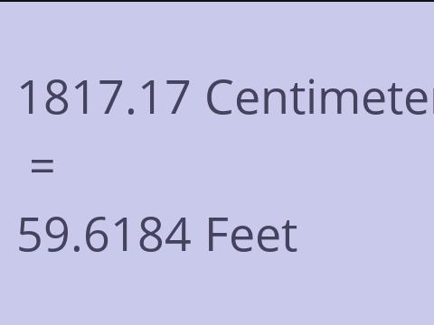 1817.17 CM TO FEET