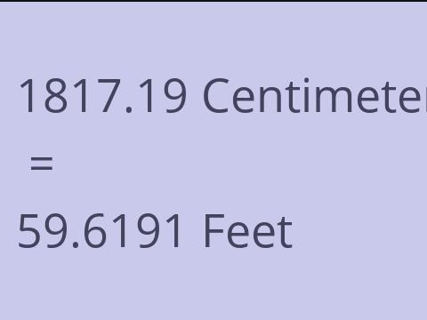 1817.19 CM TO FEET